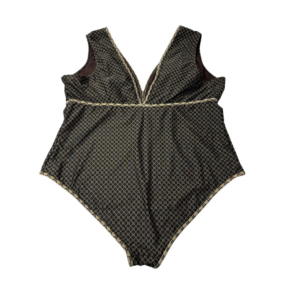 River Island Resort Women's Plus‎ Size 22 Geometric Print One-Piece Swimsuit - Picture 8 of 16